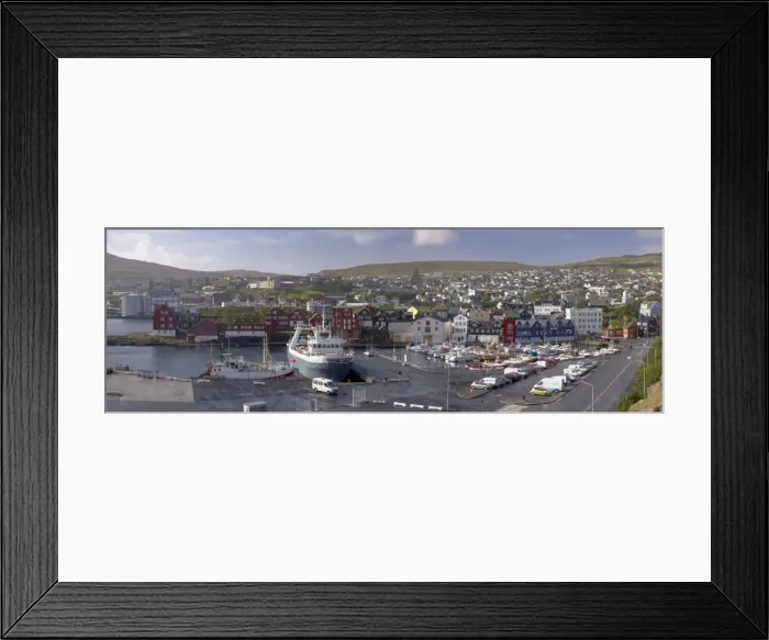 Framed Print : Panoramic view of Torshavn and harbour, capital of the Faroe Islands (Faroes) Framed Print : Panoramic view of Torshavn and harbour, capital of the Faroe Islands (Faroes)