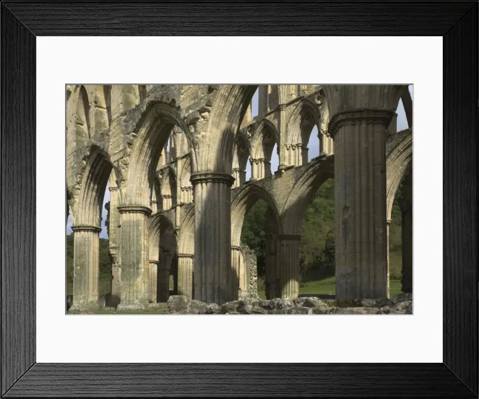 Framed Print : Interior, 13th century Rievaulx Abbey, near Helmsley, North Yorkshire, England