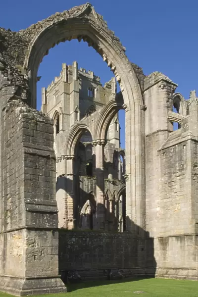 Part of the 12th century Fountains Abbey, UNESCO World Heritage Site, near Ripon