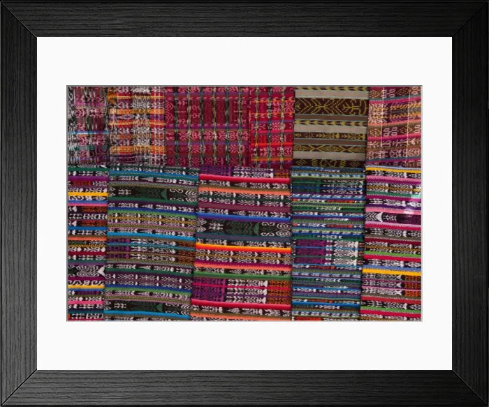 Framed Print : Textiles, San Francisco El Alto, Guatemala, Central America Framed Print : Textiles, San Francisco El Alto, Guatemala, Central America