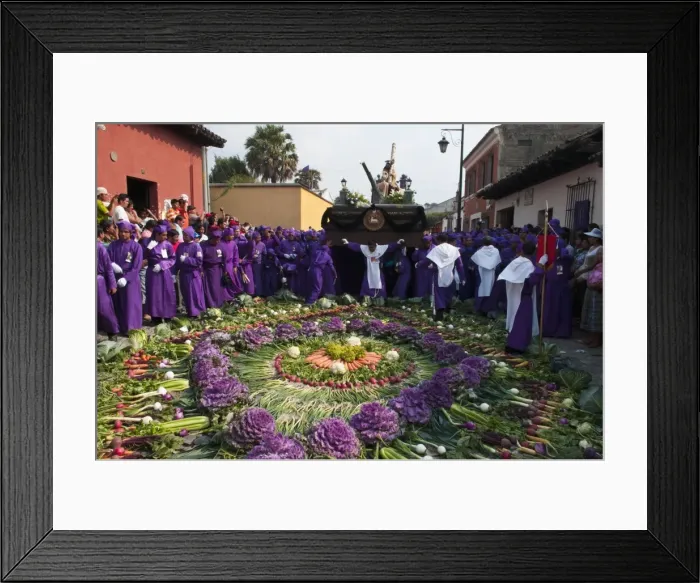 Framed Print : Holy Week Procession, Antigua, Guatemala, Central America Framed Print : Holy Week Procession, Antigua, Guatemala, Central America