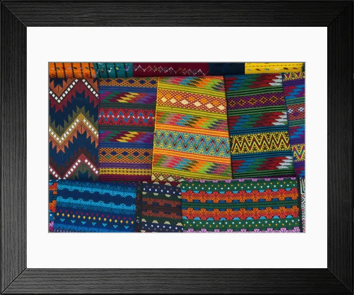 Framed Print : Textiles, Santiago Atitlan, Lake Atitlan, Guatemala, Central America Framed Print : Textiles, Santiago Atitlan, Lake Atitlan, Guatemala, Central America
