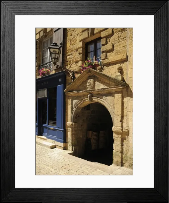 Framed Print : Medieval doorway in the old town, Sarlat, Sarlat le Caneda, Dordogne, France, Europe Framed Print : Medieval doorway in the old town, Sarlat, Sarlat le Caneda, Dordogne, France, Europe