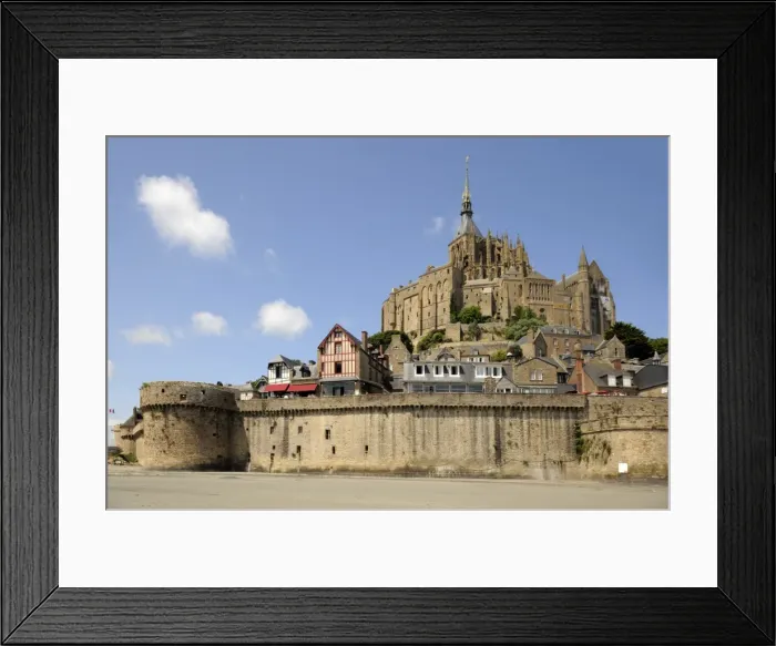 Framed Print : Mont Saint-Michel, UNESCO World Heritage Site, Normandy, France, Europe
