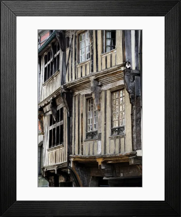 Framed Print : Street of half timbered houses, Dinan, Cotes-d Armor, Brittany (Bretagne) Framed Print : Street of half timbered houses, Dinan, Cotes-d Armor, Brittany (Bretagne)