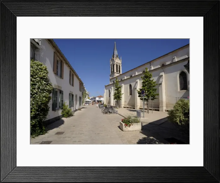 Framed Print : Church at La Couarde sur Mer, Ile de Re, Charente-Maritime, France, Europe Framed Print : Church at La Couarde sur Mer, Ile de Re, Charente-Maritime, France, Europe