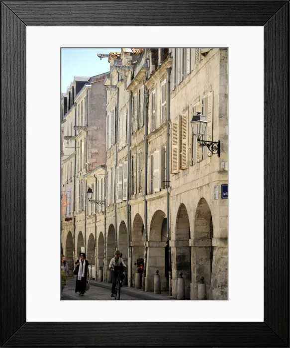 Framed Print : Arcaded street, La Rochelle, Charente-Maritime, France, Europe Framed Print : Arcaded street, La Rochelle, Charente-Maritime, France, Europe