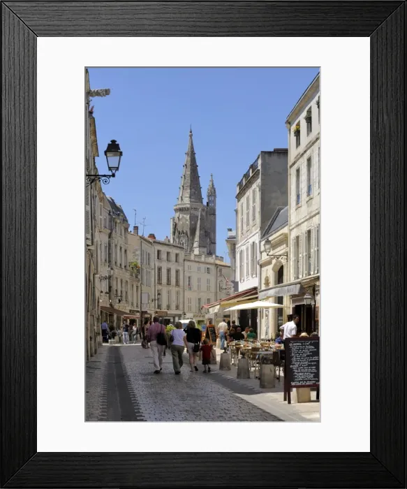 Framed Print : Restaurant lined street, La Rochelle, Charente-Maritime, France, Europe Framed Print : Restaurant lined street, La Rochelle, Charente-Maritime, France, Europe
