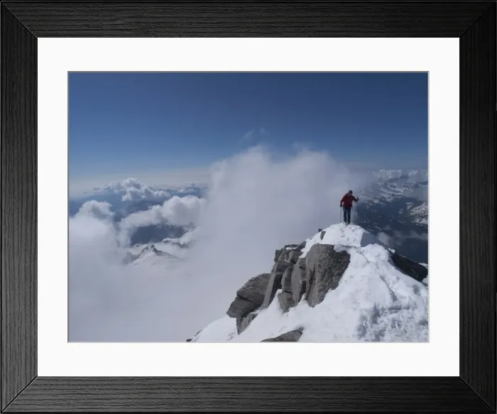 Framed Print : Skier on Mount Rosa, Italian Alps, Piedmont, Italy, Europe Framed Print : Skier on Mount Rosa, Italian Alps, Piedmont, Italy, Europe