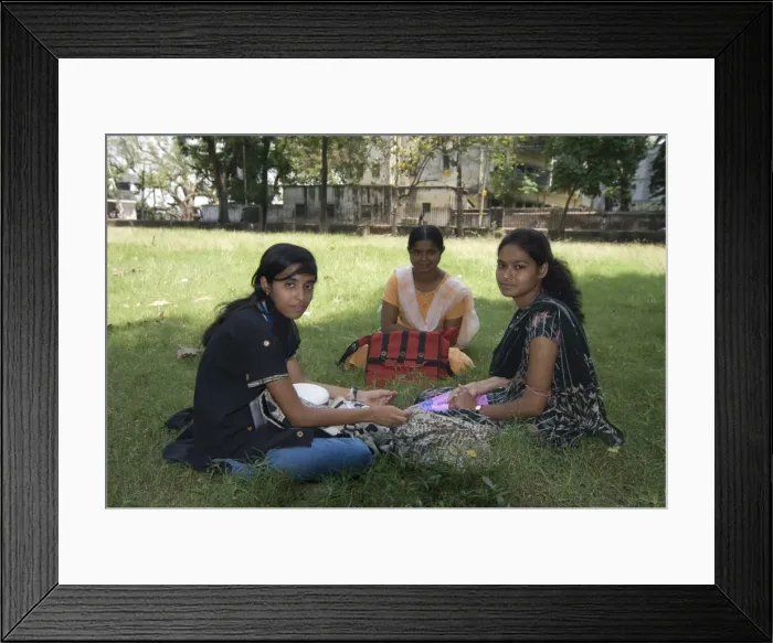 Framed Print : Young college students, India, Asia Framed Print : Young college students, India, Asia