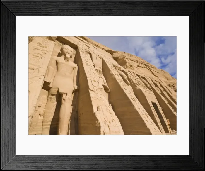 Framed Print : Giant statues outside the relocated Temple of Hathor, Abu Simbel, UNESCO World Heritage Site