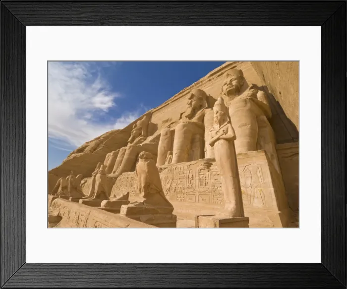 Framed Print : Giant statues of the great pharaoh Rameses II outside the relocated Temple of Rameses II at Abu Simbel, UNESCO World Heritage Site, Egypt, North Framed Print : Giant statues of the great pharaoh Rameses II outside the relocated Temple of Rameses II at Abu Simbel, UNESCO World Heritage Site, Egypt, North