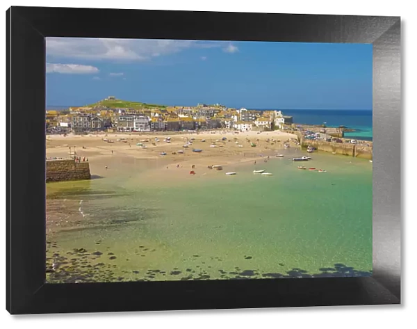 Looking across the harbour at St. Ives (Pedn Olva) towards The Island or St