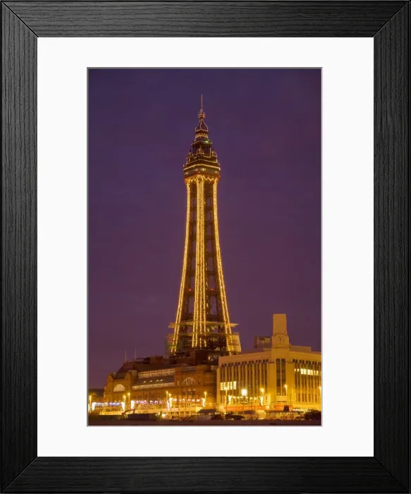 Framed Print : Blackpool Illuminations at dusk, Blackpool, Lancashire, England, United Kingdom Framed Print : Blackpool Illuminations at dusk, Blackpool, Lancashire, England, United Kingdom