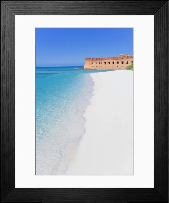 Framed Print : Tropical beach, Fort Jefferson, Dry Tortugas National Park, Florida, United States of America Framed Print : Tropical beach, Fort Jefferson, Dry Tortugas National Park, Florida, United States of America