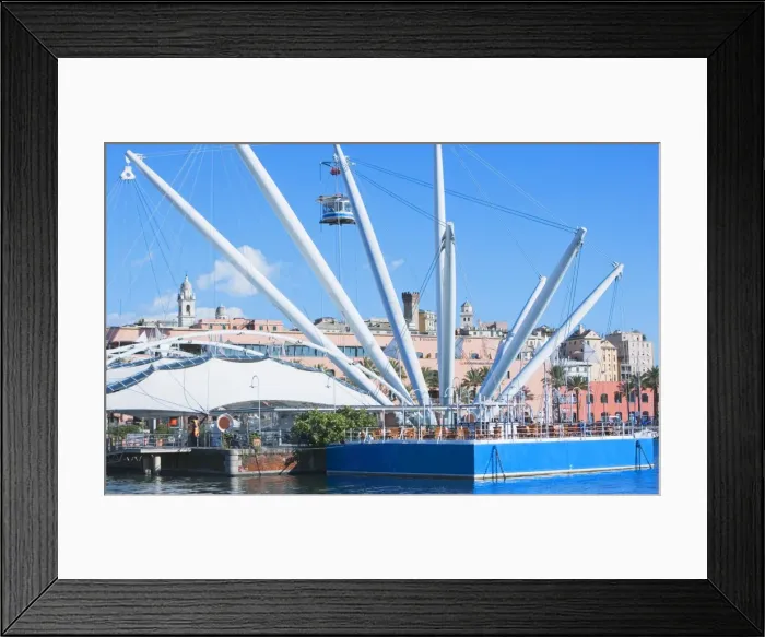 Framed Print : Genoa view from Porto Antico, Genoa, Liguria, Italy, Europe Framed Print : Genoa view from Porto Antico, Genoa, Liguria, Italy, Europe