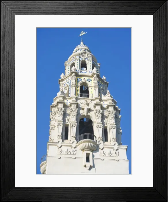 Framed Print : Bell tower of the California Building which houses the Museum of Man, San Diego Framed Print : Bell tower of the California Building which houses the Museum of Man, San Diego