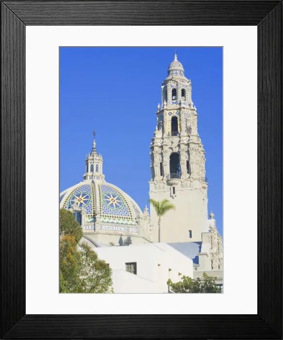Framed Print : The ornate California Building which houses the Museum of Man, San Diego