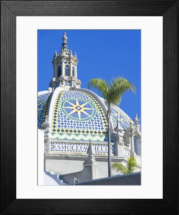Framed Print : Tiled dome of the California Building which houses the Museum of Man, San Diego Framed Print : Tiled dome of the California Building which houses the Museum of Man, San Diego