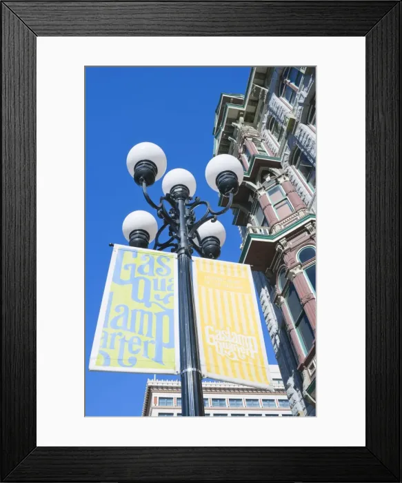 Framed Print : 5th Avenue, Gaslamp district, San Diego, California, United States of America Framed Print : 5th Avenue, Gaslamp district, San Diego, California, United States of America