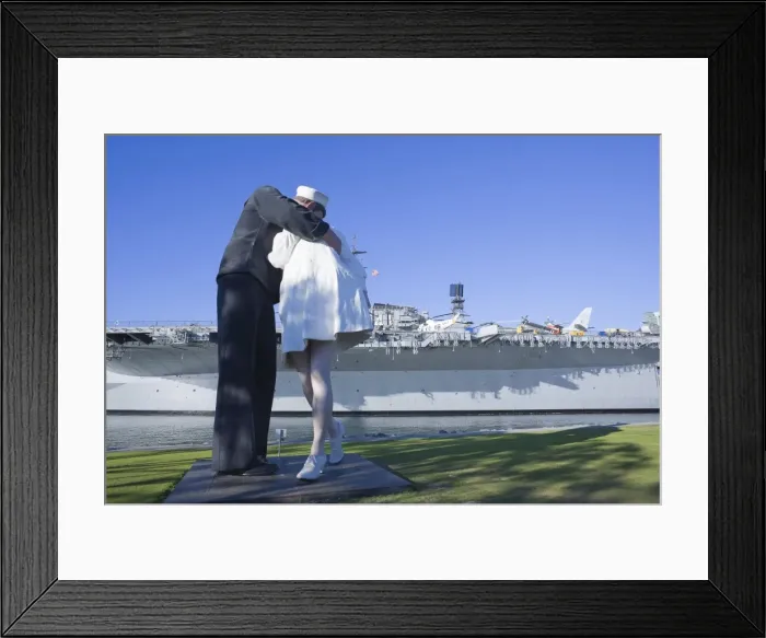Framed Print : Total Surrender sculpture in Tuna Harbor, San Diego, California, United States of America Framed Print : Total Surrender sculpture in Tuna Harbor, San Diego, California, United States of America
