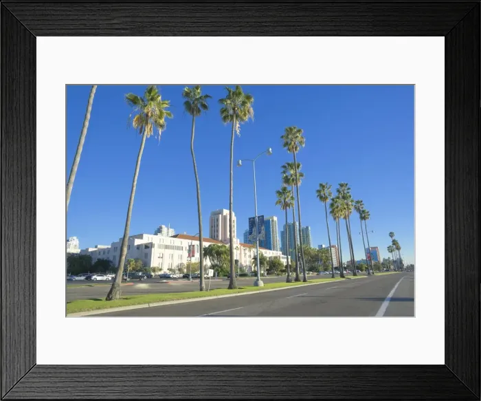 Framed Print : North Harbour Drive, San Diego, California, United States of America, North America Framed Print : North Harbour Drive, San Diego, California, United States of America, North America