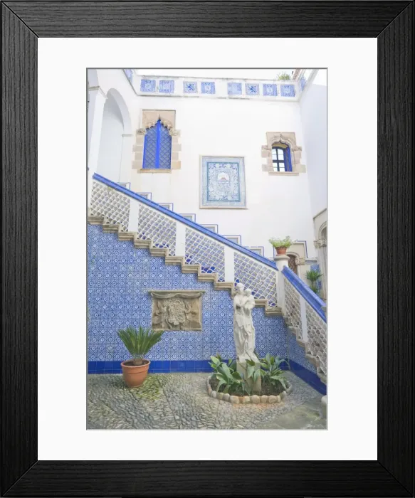 Framed Print : Palau Maricel patio (Maricel de Mar museum), Sitges, Costa Dorada, Catalonia