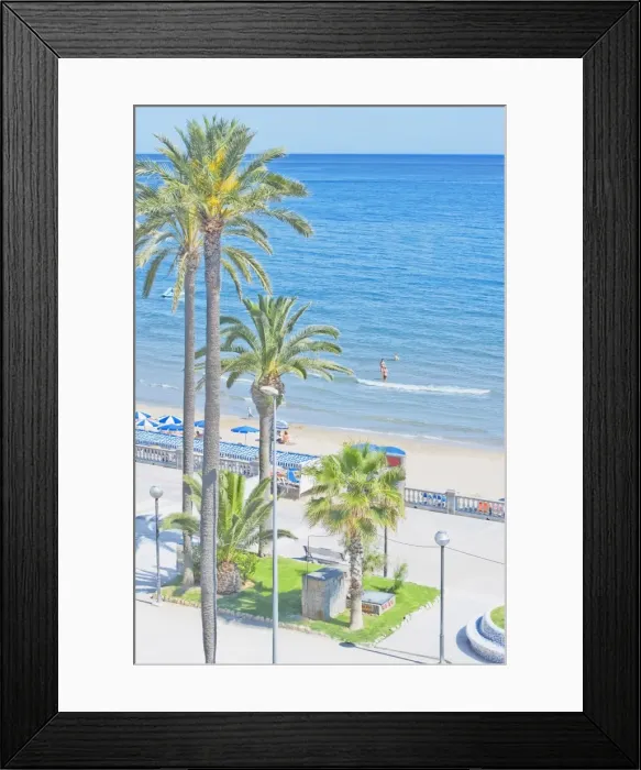Framed Print : Sitges beach and promenade, Sitges, Costa Dorada, Catalonia, Spain, Europe Framed Print : Sitges beach and promenade, Sitges, Costa Dorada, Catalonia, Spain, Europe