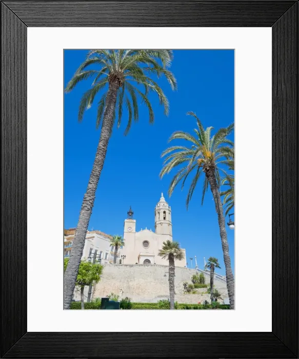 Framed Print : Church of Sant Bartomeu and Santa Tecla, Sitges, Costa Dorada, Catalonia, Spain, Europe Framed Print : Church of Sant Bartomeu and Santa Tecla, Sitges, Costa Dorada, Catalonia, Spain, Europe