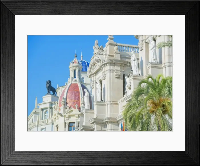 Framed Print : Townhall, Plaza del Ayuntamiento. Valencia, Comunidad Autonoma de Valencia, Spain, Europe Framed Print : Townhall, Plaza del Ayuntamiento. Valencia, Comunidad Autonoma de Valencia, Spain, Europe
