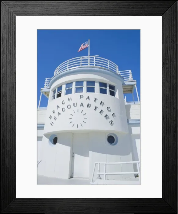 Framed Print : Beach Patrol Headquarters, South Beach, Miami, Florida, United States of America Framed Print : Beach Patrol Headquarters, South Beach, Miami, Florida, United States of America