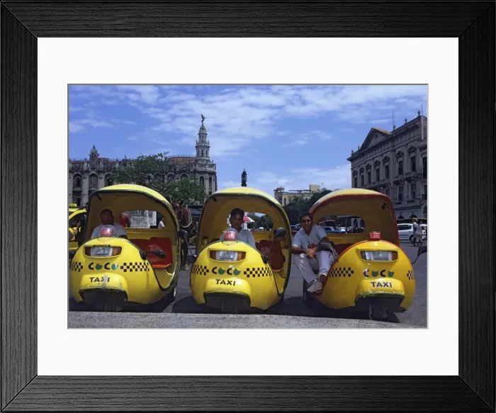 Framed Print : Coco taxi rank outside the Capitolio, Central Havana, Cuba, West Indies, Central America Framed Print : Coco taxi rank outside the Capitolio, Central Havana, Cuba, West Indies, Central America