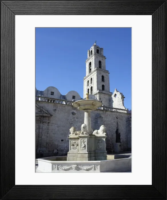 Framed Print : Fountain in the Plaza San Francisco, with Convent and Church of San Francisco de Asis dating from 1738 in the background, Old Havana (Habana Vieja), Havana, Cuba, West Indies Framed Print : Fountain in the Plaza San Francisco, with Convent and Church of San Francisco de Asis dating from 1738 in the background, Old Havana (Habana Vieja), Havana, Cuba, West Indies