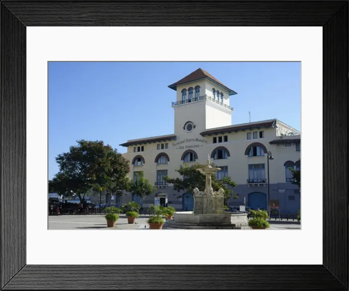 Framed Print : Fountain in Plaza San Francisco in front of the Customs House (Aduana) at Terminal Sierra Maestra Framed Print : Fountain in Plaza San Francisco in front of the Customs House (Aduana) at Terminal Sierra Maestra