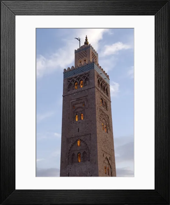Framed Print : The Koutoubia minaret in the heart of the old medina next to a mosque of the same name Framed Print : The Koutoubia minaret in the heart of the old medina next to a mosque of the same name