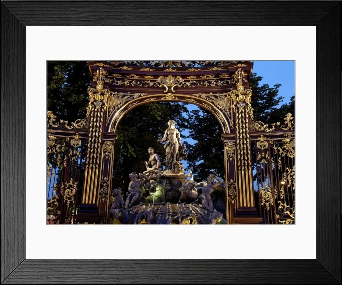 Framed Print : Amphitrites fountain by Barthelemy Guibal, Place Stanislas, formerly Place Royale Framed Print : Amphitrites fountain by Barthelemy Guibal, Place Stanislas, formerly Place Royale