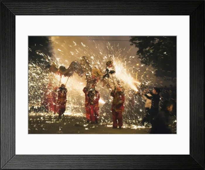 Framed Print : Fire Dragon lunar New Year festival, Taijiang town, Guizhou Province, China, Asia Framed Print : Fire Dragon lunar New Year festival, Taijiang town, Guizhou Province, China, Asia