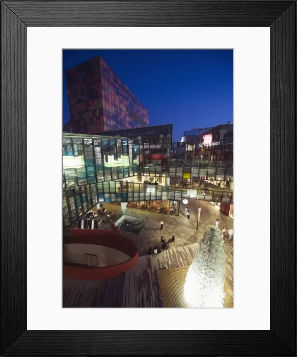 Framed Print : The Village designer shopping complex at night in Sanlitun, Beijing, China, Asia Framed Print : The Village designer shopping complex at night in Sanlitun, Beijing, China, Asia