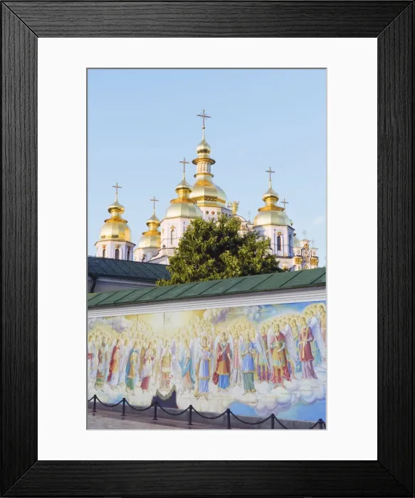 Framed Print : Fresco on wall of St. Michaels Gold Domed Monastery, 2001 copy of 1108 original Framed Print : Fresco on wall of St. Michaels Gold Domed Monastery, 2001 copy of 1108 original