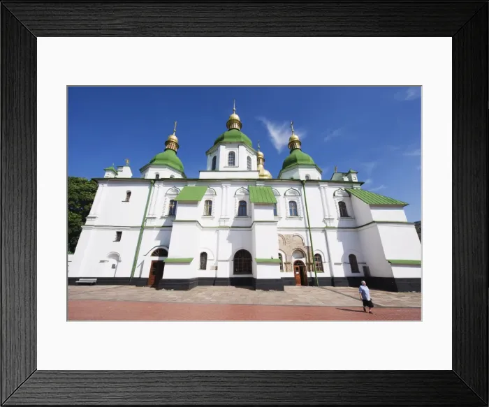 Framed Print : St. Sophias Cathedral, built between 1017 and 1031 with baroque style domes Framed Print : St. Sophias Cathedral, built between 1017 and 1031 with baroque style domes