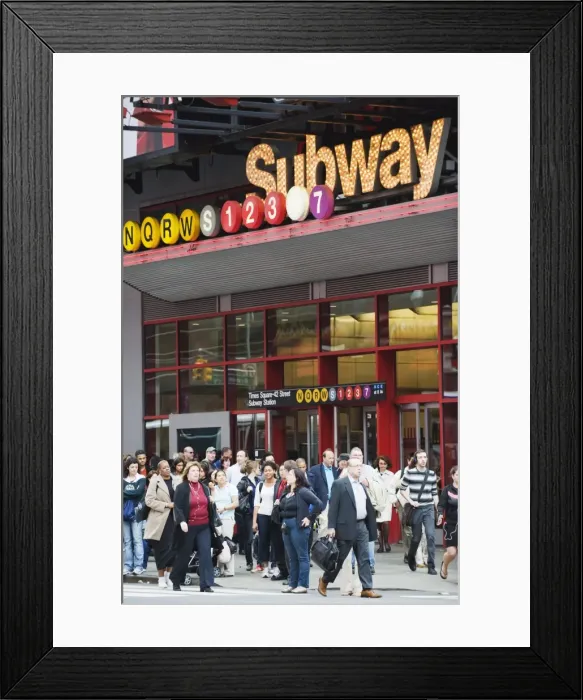 Framed Print : Subway sign in Times Square, Manhattan, New York City, New York, United States of America Framed Print : Subway sign in Times Square, Manhattan, New York City, New York, United States of America