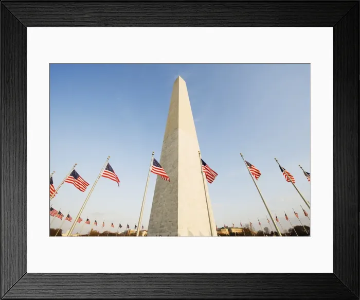 Framed Print : Washington Memorial Monument, Washington DC. United States of America, North America