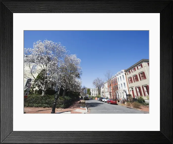 Framed Print : Georgetown district, Washington D. C. United States of America, North America Framed Print : Georgetown district, Washington D. C. United States of America, North America