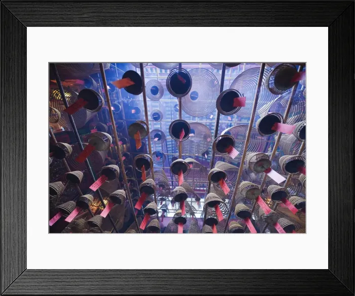 Framed Print : Incense coils, Man Mo Temple, Hong Kong Island, Hong Kong Special Administrative Region Framed Print : Incense coils, Man Mo Temple, Hong Kong Island, Hong Kong Special Administrative Region