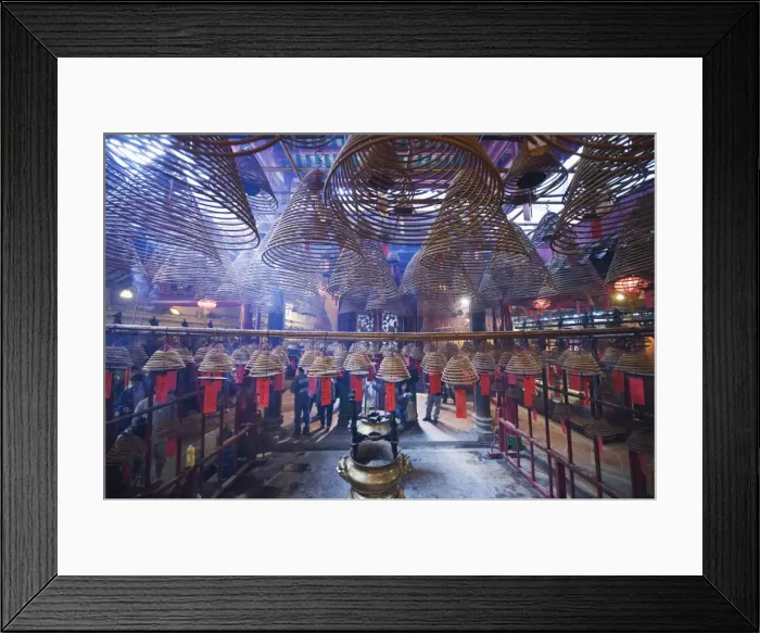 Framed Print : Incense coils, Man Mo Temple, Hong Kong Island, Hong Kong Special Administrative Region Framed Print : Incense coils, Man Mo Temple, Hong Kong Island, Hong Kong Special Administrative Region