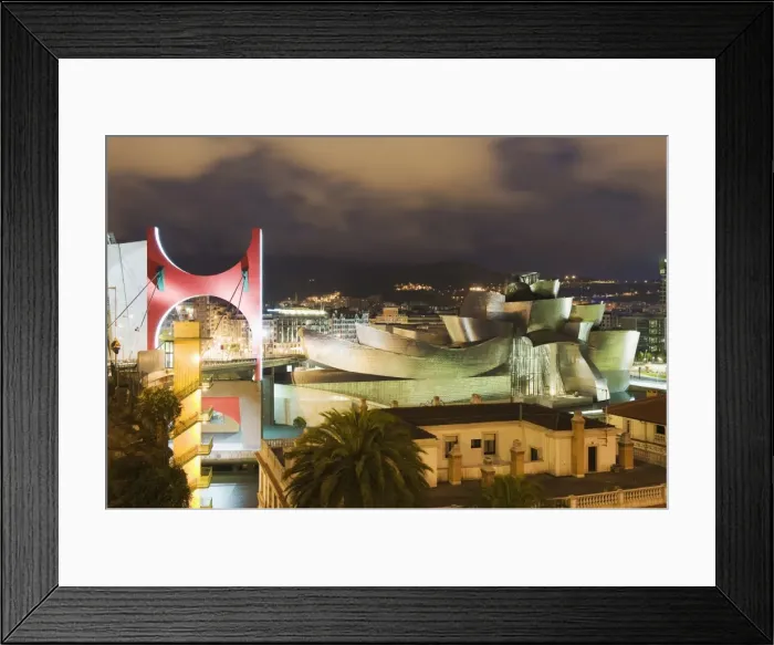 Framed Print : The Guggenheim, designed by Canadian-American architect Frank Gehry, built by Ferrovial Framed Print : The Guggenheim, designed by Canadian-American architect Frank Gehry, built by Ferrovial