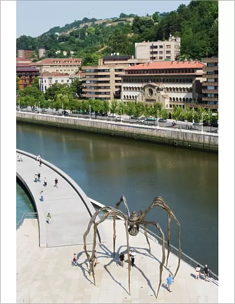 Giant spider sculpture by Louise Bourgeois, Nervion River, Bilbao, Basque country