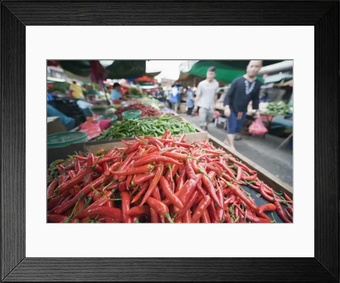Framed Print : Chili peppers, Pudu market, Kuala Lumpur, Malaysia, Southeast Asia, Asia Framed Print : Chili peppers, Pudu market, Kuala Lumpur, Malaysia, Southeast Asia, Asia