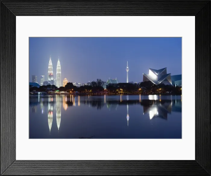 Framed Print : Petronas Towers and Istana Budaya National Theatre, Lake Titiwangsa, Kuala Lumpur Framed Print : Petronas Towers and Istana Budaya National Theatre, Lake Titiwangsa, Kuala Lumpur