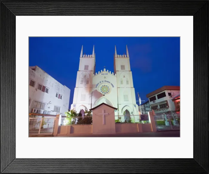 Framed Print : Church of St. Francis Xavier, Melaka (Malacca), Melaka State, Malaysia Framed Print : Church of St. Francis Xavier, Melaka (Malacca), Melaka State, Malaysia